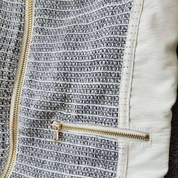 Point Zero white faux-leather jacket w/ wool - Picture 15 of 16